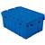Akro-Mils® Attached Lid Container, 8.5 gal, 21 1/2"L x 9"H x 15"W, Gray, 1/Each Akro-Mils® Attached Lid Container, 8.5 gal, 21 1/2"L x 9"H x 15"W, Gray, 1/Each