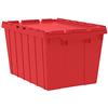 Akro-Mils® Attached Lid Container, 12 gal, 21 1/2"L x 12 1/2"H x 15"W, Red, 1/Each Akro-Mils® Attached Lid Container, 12 gal, 21 1/2"L x 12 1/2"H x 15"W, Red, 1/Each