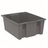 Akro-Mils® Nest & Stack Tote, 23 1/2"L x 10"H x 19 1/2"W, Gray, 1/Each Akro-Mils® Nest & Stack Tote, 23 1/2"L x 10"H x 19 1/2"W, Gray, 1/Each