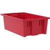 Akro-Mils® Nest & Stack Tote, 18"L x 6"H x 11"W, Red, 1/Each Akro-Mils® Nest & Stack Tote, 18"L x 6"H x 11"W, Red, 1/Each