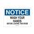 Brady® "Notice Wash Your Hands Before Leaving This Room" Personal Hygiene Sign, Aluminum, 7" x 10", 1/Each Brady® "Notice Wash Your Hands Before Leaving This Room" Personal Hygiene Sign, Aluminum, 7" x 10", 1/Each