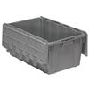 Akro-Mils® Attached Lid Container, 17 gal, 27"L x 17"H x 12 1/2"W, Gray, 1/Each Akro-Mils® Attached Lid Container, 17 gal, 27"L x 17"H x 12 1/2"W, Gray, 1/Each