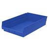 Akro-Mils® Shelf Bin, 17 7/8"L x 4"H x 11 1/8"W, Blue, 1/Each Akro-Mils® Shelf Bin, 17 7/8"L x 4"H x 11 1/8"W, Blue, 1/Each
