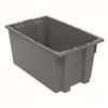 Akro-Mils® Nest & Stack Tote, 18"L x 9"H x 11"W, Gray, 1/Each Akro-Mils® Nest & Stack Tote, 18"L x 9"H x 11"W, Gray, 1/Each