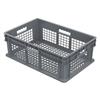 Akro-Mils® Straight Wall Container, Mesh Sides & Base, 23 3/4"L x 8 1/4"H x 15 3/4"W, Gray, 1/Each Akro-Mils® Straight Wall Container, Mesh Sides & Base, 23 3/4"L x 8 1/4"H x 15 3/4"W, Gray, 1/Each