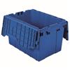 Akro-Mils® Attached Lid Container, 12 gal, 21 1/2"L x 12 1/2"H x 15"W, Blue, 1/Each Akro-Mils® Attached Lid Container, 12 gal, 21 1/2"L x 12 1/2"H x 15"W, Blue, 1/Each