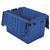 Akro-Mils® Attached Lid Container, 12 gal, 21 1/2"L x 12 1/2"H x 15"W, Blue, 1/Each Akro-Mils® Attached Lid Container, 12 gal, 21 1/2"L x 12 1/2"H x 15"W, Blue, 1/Each