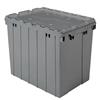 Akro-Mils® Attached Lid Container, 17 gal, 21 1/2"L x 17"H x 15"W, Gray, 1/Each Akro-Mils® Attached Lid Container, 17 gal, 21 1/2"L x 17"H x 15"W, Gray, 1/Each
