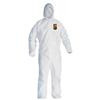 KleenGuard* A40 Liquid & Particle Coveralls w/ Hood, Elastic Wrists & Ankles, X-Large, White, 25/Case KleenGuard* A40 Liquid & Particle Coveralls w/ Hood, Elastic Wrists & Ankles, X-Large, White, 25/Case