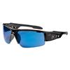 Ergodyne® Skullerz® Dagr Eyewear, Black Frame, Blue Mirror Lens, 1/Each Ergodyne® Skullerz® Dagr Eyewear, Black Frame, Blue Mirror Lens, 1/Each