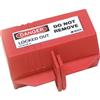 Brady® Plug Lockout w/ 1/2" Cable Hole, 110 VAC, Small, Red, 1/Each Brady® Plug Lockout w/ 1/2" Cable Hole, 110 VAC, Small, Red, 1/Each