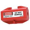 Brady® Plug Lockout w/ 1" Cable Hole, 220/500 VAC, Large, Red, 1/Each Brady® Plug Lockout w/ 1" Cable Hole, 220/500 VAC, Large, Red, 1/Each