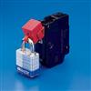 Brady® Clamp-On Breaker Lockouts, 120/277 VAC, 2 3/16"H x 1"W x 11/16"D, Red, 6/Pkg Brady® Clamp-On Breaker Lockouts, 120/277 VAC, 2 3/16"H x 1"W x 11/16"D, Red, 6/Pkg