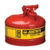 Justrite® Type I Safety Can, 2.5 gal, Red, 1/Each Justrite® Type I Safety Can, 2.5 gal, Red, 1/Each