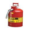 Justrite® Type II Safety Can, 5 gal, 5/8" Hose, Red, 1/Each Justrite® Type II Safety Can, 5 gal, 5/8" Hose, Red, 1/Each