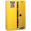 Justrite® Sure-Grip® EX Safety Cabinet w/ Manual Doors, 45 gal, 65"H x 43"W x 18"D, 2 Shelves, Yellow, 1/Each Justrite® Sure-Grip® EX Safety Cabinet w/ Manual Doors, 45 gal, 65"H x 43"W x 18"D, 2 Shelves, Yellow, 1/Each