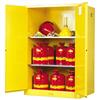 Justrite® Sure-Grip® EX Safety Cabinet w/ Manual Doors, 90 gal, 65"H x 43"W x 34"D, 2 Shelves, Yellow, 1/Each Justrite® Sure-Grip® EX Safety Cabinet w/ Manual Doors, 90 gal, 65"H x 43"W x 34"D, 2 Shelves, Yellow, 1/Each