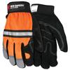MCR Safety® Mechanics Gloves, Large, Hi-Vis Orange/Black, 1/Pair MCR Safety® Mechanics Gloves, Large, Hi-Vis Orange/Black, 1/Pair
