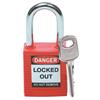 Brady® Safety Padlock, Red, 1/Each Brady® Safety Padlock, Red, 1/Each