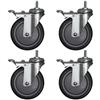Akro-Mils® 5" Swivel Casters (2 w/ Brakes), 4/Pkg Akro-Mils® 5" Swivel Casters (2 w/ Brakes), 4/Pkg