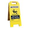 TruForce™ "Wet Floor" Caution Sign, English/Spanish, Yellow, 1/Each TruForce™ "Wet Floor" Caution Sign, English/Spanish, Yellow, 1/Each
