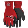 MCR Safety® Ninja® Flex Gloves, Medium, Red/Gray, 12/Pair MCR Safety® Ninja® Flex Gloves, Medium, Red/Gray, 12/Pair
