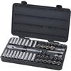 GearWrench® 49-Piece, 6-Point Standard & Deep Mechanics Tool Set, SAE/Metric, 1/2" Drive, 1/Each GearWrench® 49-Piece, 6-Point Standard & Deep Mechanics Tool Set, SAE/Metric, 1/2" Drive, 1/Each