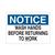 Brady® "Notice Wash Hands Before Returning To Work" Personal Hygiene Sign, Aluminum, 10" x 14", 1/Each Brady® "Notice Wash Hands Before Returning To Work" Personal Hygiene Sign, Aluminum, 10" x 14", 1/Each