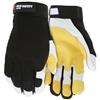 MCR Safety® Mechanics Goatskin Leather Double Palm Gloves, ANSI Abrasion 4, Puncture 3, Contact Heat 4, Small, Yellow/Black, 1/Pair MCR Safety® Mechanics Goatskin Leather Double Palm Gloves, ANSI Abrasion 4, Puncture 3, Contact Heat 4, Small, Yellow/Black, 1/Pair