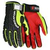 MCR Safety® Predator™ Multi-Task Gloves w/ Textured PVC Coated Palms, Medium, Black/Lime/Red, 1/Pair MCR Safety® Predator™ Multi-Task Gloves w/ Textured PVC Coated Palms, Medium, Black/Lime/Red, 1/Pair