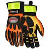 MCR Safety® Forceflex® Gloves w/ Synthetic, Rough Kevlar®, EVA Padded Palms, 3X-Large, Black/Orange/Yellow/Lime, 1/Pair MCR Safety® Forceflex® Gloves w/ Synthetic, Rough Kevlar®, EVA Padded Palms, 3X-Large, Black/Orange/Yellow/Lime, 1/Pair