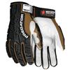 MCR Safety® Predator™ Multi-Task Gloves w/ Cow Grain Leather Palms & Foam Pads, X-Large, Black/Brown/White, 1/Pair MCR Safety® Predator™ Multi-Task Gloves w/ Cow Grain Leather Palms & Foam Pads, X-Large, Black/Brown/White, 1/Pair