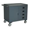Jamco Mobile Cabinet, 4 Drawers, 1 Door, 36"H x 36"W x 24"D, Gray, 1/Each Jamco Mobile Cabinet, 4 Drawers, 1 Door, 36"H x 36"W x 24"D, Gray, 1/Each