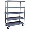 Jamco Stock Truck, 5 Shelves, 60"L x 68"H x 24"W, Gray, 1/Each Jamco Stock Truck, 5 Shelves, 60"L x 68"H x 24"W, Gray, 1/Each