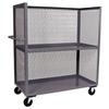 Jamco Mesh Truck, 3-Sided, 2 Shelves, Gray, 1/Each Jamco Mesh Truck, 3-Sided, 2 Shelves, Gray, 1/Each