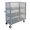Jamco Mesh Security Truck, 3 Shelves, 57"H x 48"W x 24"D, Gray, 1/Each Jamco Mesh Security Truck, 3 Shelves, 57"H x 48"W x 24"D, Gray, 1/Each