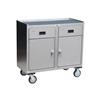 Jamco Stainless Steel Mobile Cabinet, 2 Drawers & 2 Doors, 1/Each Jamco Stainless Steel Mobile Cabinet, 2 Drawers & 2 Doors, 1/Each
