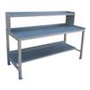 Jamco Heavy-Duty Fixed Workbench w/ Half Shelf Riser Jamco Heavy-Duty Fixed Workbench w/ Half Shelf Riser