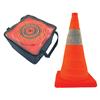 Cortina Pack & Pop Collapsible Cones, 28" w/ Feet, 4 lb ea, Orange, 4/Pkg Cortina Pack & Pop Collapsible Cones, 28" w/ Feet, 4 lb ea, Orange, 4/Pkg