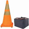Cortina Pack & Pop Collapsible Cones, 28" w/ Feet, 4 lb ea, Orange, 5/Pkg Cortina Pack & Pop Collapsible Cones, 28" w/ Feet, 4 lb ea, Orange, 5/Pkg