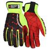 MCR Safety® Predator™ Textured PVC Coated Synthetic Leather Palm Gloves, 2X-Large, Black/Lime/Red, 1/Pair MCR Safety® Predator™ Textured PVC Coated Synthetic Leather Palm Gloves, 2X-Large, Black/Lime/Red, 1/Pair