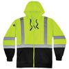 Ergodyne® Glowear® 8372 Hi-Vis Class 3 Zip Up Hooded Sweatshirt, Type R, Large, Lime, 1/Each Ergodyne® Glowear® 8372 Hi-Vis Class 3 Zip Up Hooded Sweatshirt, Type R, Large, Lime, 1/Each