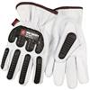 MCR Safety® Select Grain Goatskin Drivers w/ Hypermax™ Liners, Large, White/Black, 12/Pair MCR Safety® Select Grain Goatskin Drivers w/ Hypermax™ Liners, Large, White/Black, 12/Pair