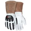 MCR Safety® Top Grain Goatskin Thinsulate® Lined Welding Gloves, Medium, White/Black/Brown, 1/Pair MCR Safety® Top Grain Goatskin Thinsulate® Lined Welding Gloves, Medium, White/Black/Brown, 1/Pair