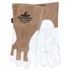 MCR Safety® Top Grain Goatskin Welding Drivers w/ Split Leather Backs, 4 1/2" Cuff, Medium, White/Brown, 1/Pair MCR Safety® Top Grain Goatskin Welding Drivers w/ Split Leather Backs, 4 1/2" Cuff, Medium, White/Brown, 1/Pair