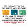 Brady® "For the Safety of Our Customers and Employees..." Sign, Self-Sticking Polyester, 7" x 10", Black/White, 1/Each Brady® "For the Safety of Our Customers and Employees..." Sign, Self-Sticking Polyester, 7" x 10", Black/White, 1/Each