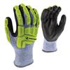 Radians® ANSI A4 Coated Cold Weather Gloves, Medium, Blue/Black/Green, 1/Pair Radians® ANSI A4 Coated Cold Weather Gloves, Medium, Blue/Black/Green, 1/Pair
