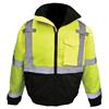 Radians® Class 3 High Visibility Weatherproof Bomber Jacket w/ Quilted Built-In Liner, Small, Hi-Vis Green/Black, 1/Each Radians® Class 3 High Visibility Weatherproof Bomber Jacket w/ Quilted Built-In Liner, Small, Hi-Vis Green/Black, 1/Each