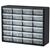Akro-Mils® Plastic Storage Cabinet, 24 Drawer (Large), Black, 1/Each Akro-Mils® Plastic Storage Cabinet, 24 Drawer (Large), Black, 1/Each