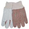 MCR Safety® Industry Standard Leather Palm Gloves, Economy Grade, Clute Pattern, Knit Wrists, Unlined, Gray/Striped, 12/Pair MCR Safety® Industry Standard Leather Palm Gloves, Economy Grade, Clute Pattern, Knit Wrists, Unlined, Gray/Striped, 12/Pair